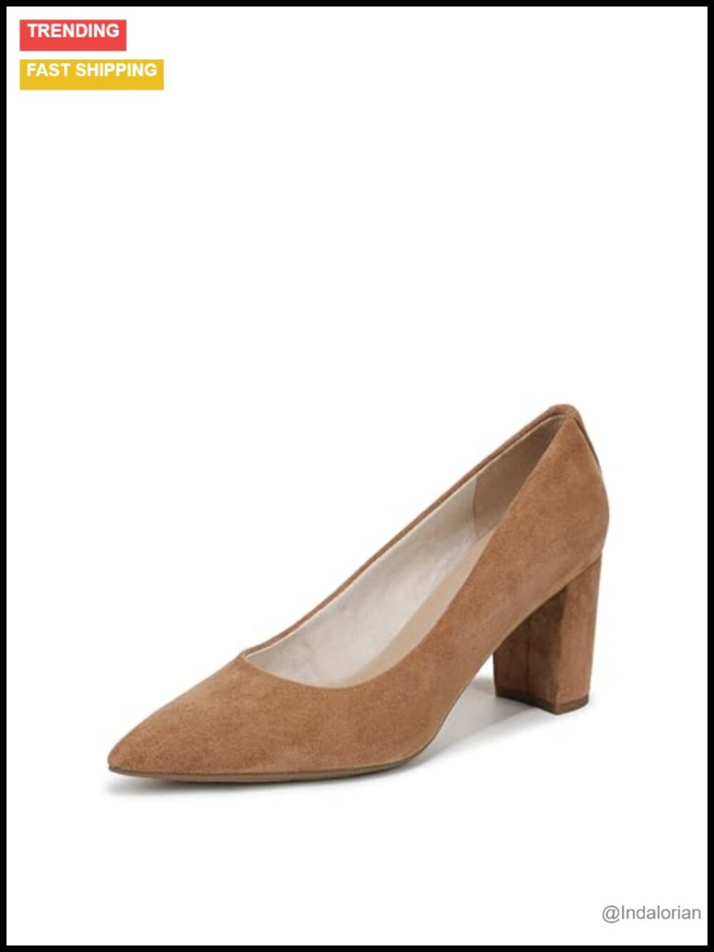 LifeStride Rebecca Pointed Toe Block Heel Slip-On Pump